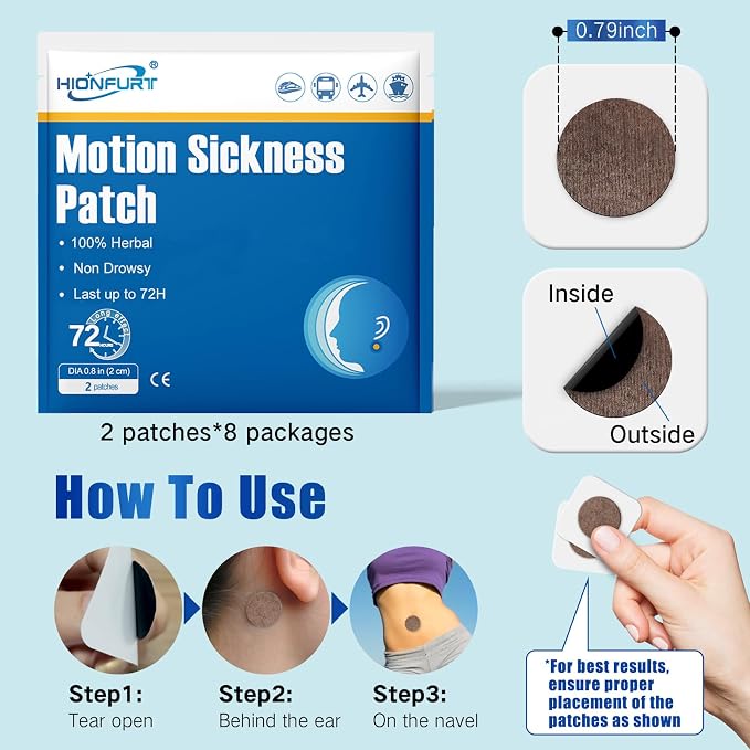 32ct Motion Sickness Patches – Sea Sickness Patches