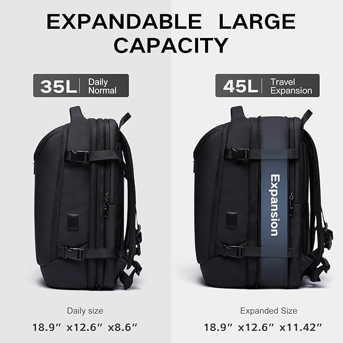 Vacuum Seal Travel Backpack 45L Expandable Air Compression System Water