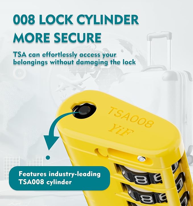 ANVIL 4 Digit Luggage Locks, TSA Locks