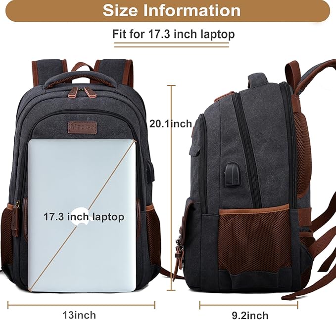 Mactso Canvas Travel Laptop Backpack