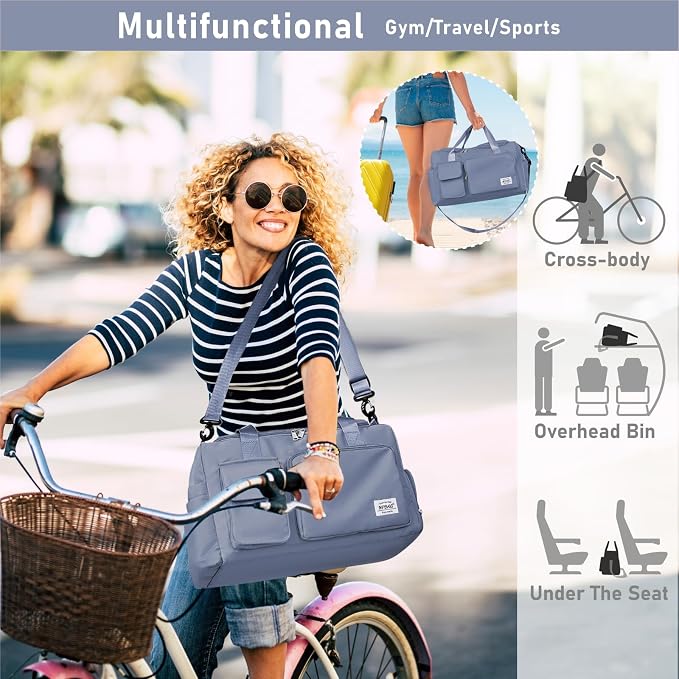 NPBAG Women Travel Duffel, Gym Workout Overnight Bag, Mommy Hospital Bag