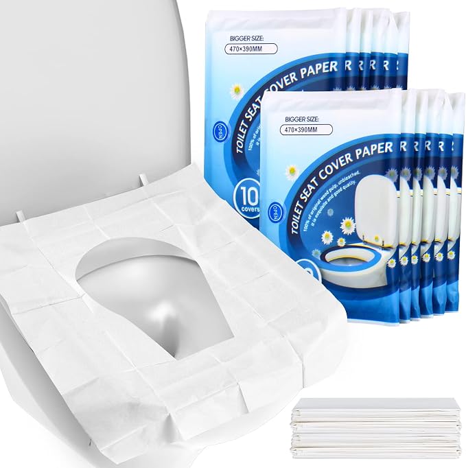YGDZ Toilet Seat Covers Disposable, XL Flushable Toilet Seat Covers Travel