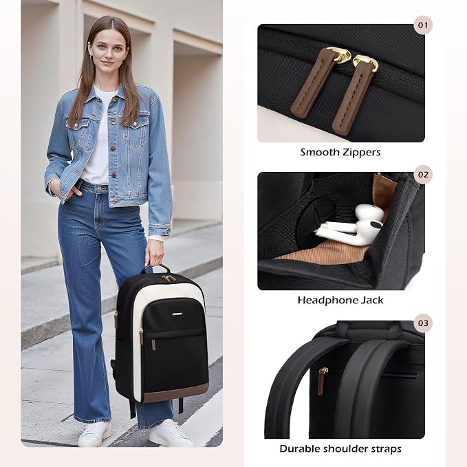Laptop Backpack for Women Travel Carry On Bag Weekender Business Multilayer