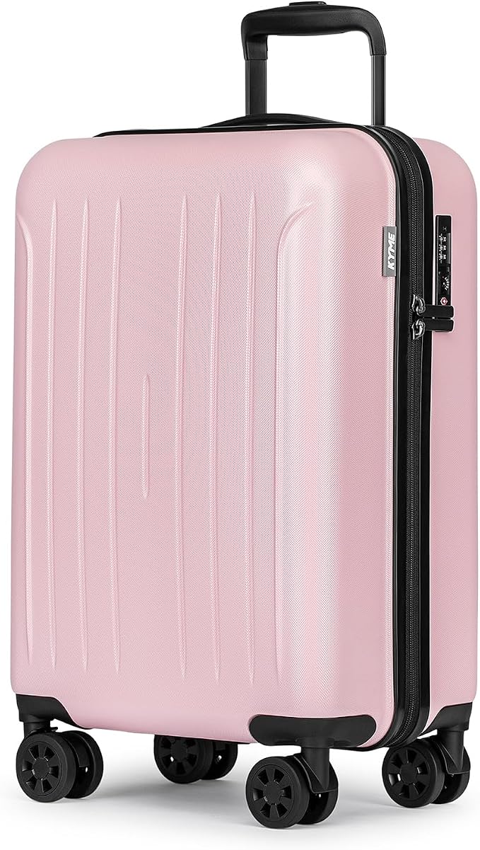 KYME Suitcase Hardshell With Double Spinner Wheels, PC+ABS TSA Lock Travel