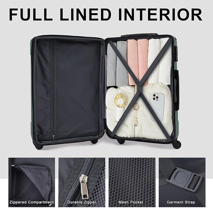Merax 28 Inch Checked-Large Luggage