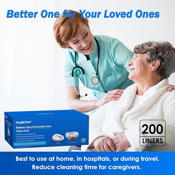200 Count Enlarged Bedside Commode Liners