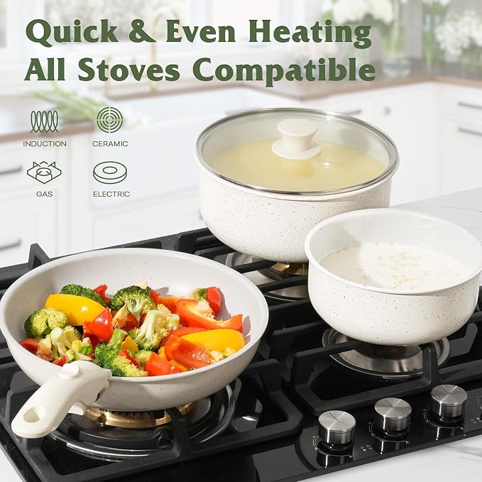 18 Pcs Pots and Pans Set Non Stick, Cookware Sets