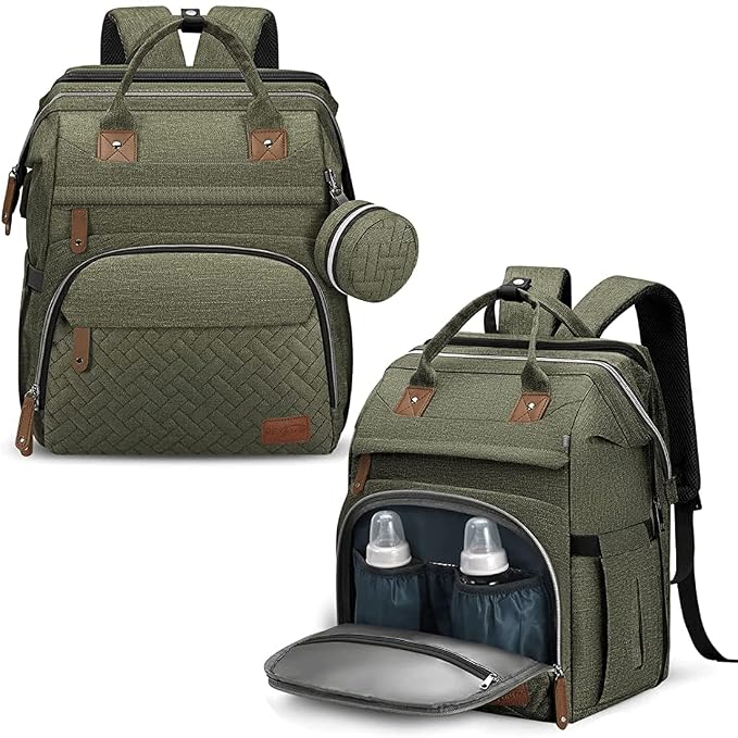 DERJUNSTAR Diaper Bag Backpack, Large Baby Bag