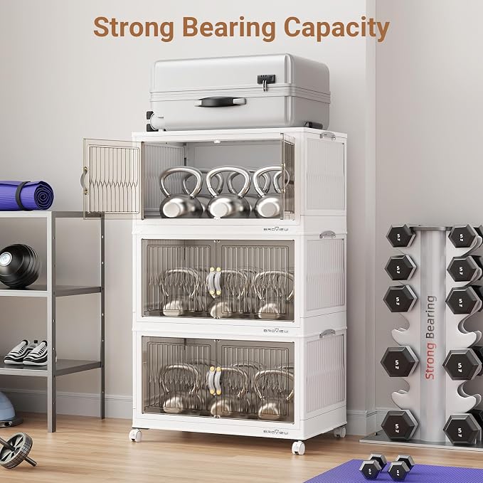 BROVIEW 400Qt Stackable Storage Bins