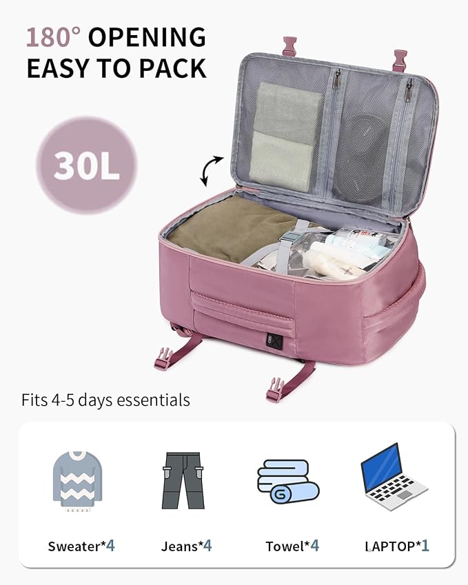 ECOHUB Travel Backpack for Women, Carry on Backpack