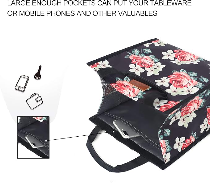 Lunch Bags for Women Insulated Reusable Lunch Tote