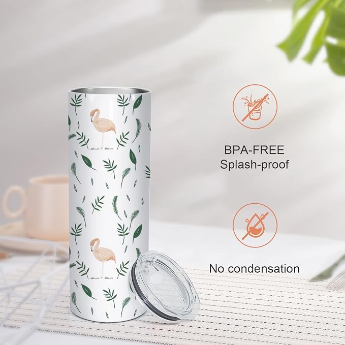 AGH 50 Pack Sublimation Tumblers Blank 20 OZ Straight Skinny Tumbler with Straw, Stainless Steel Double Wall Insulated Tumbler for Tumbler Press Machine