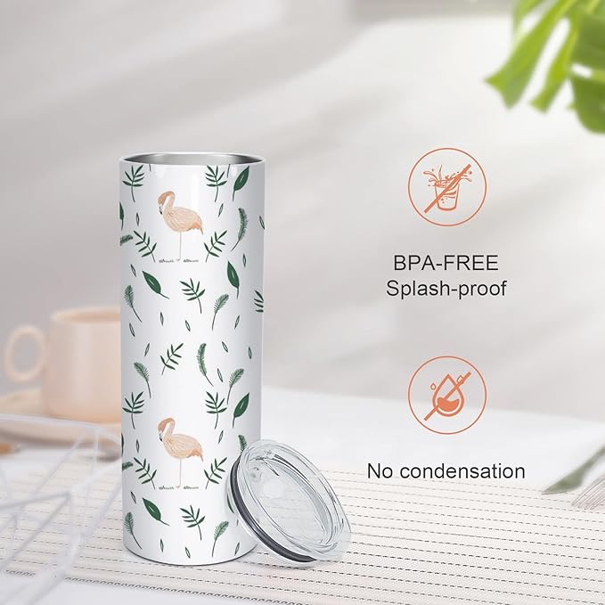 AGH 50 Pack Sublimation Tumblers Blank 20 OZ Straight Skinny Tumbler with Metal Straw, Stainless Steel Double Wall Insulated Tumbler for Tumbler Press Machine