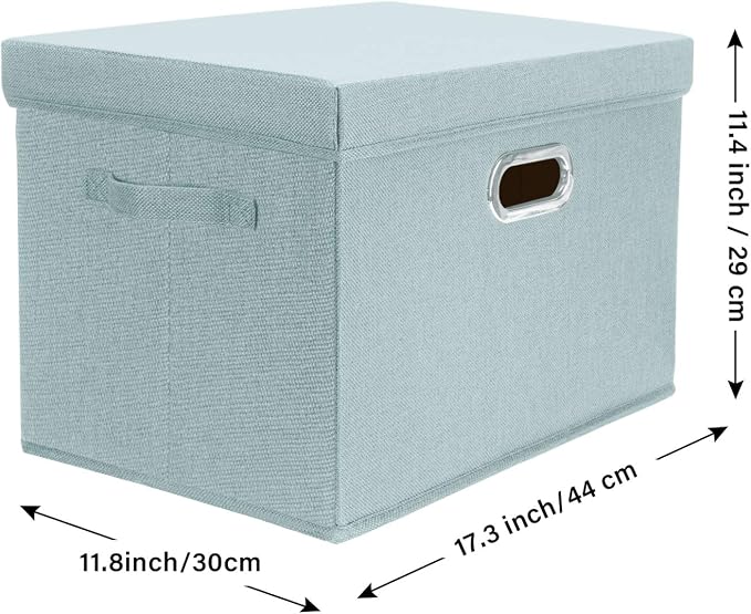 TYEERS Large Storage Bins with Lids, Collapsible, Fabric Storage Boxes