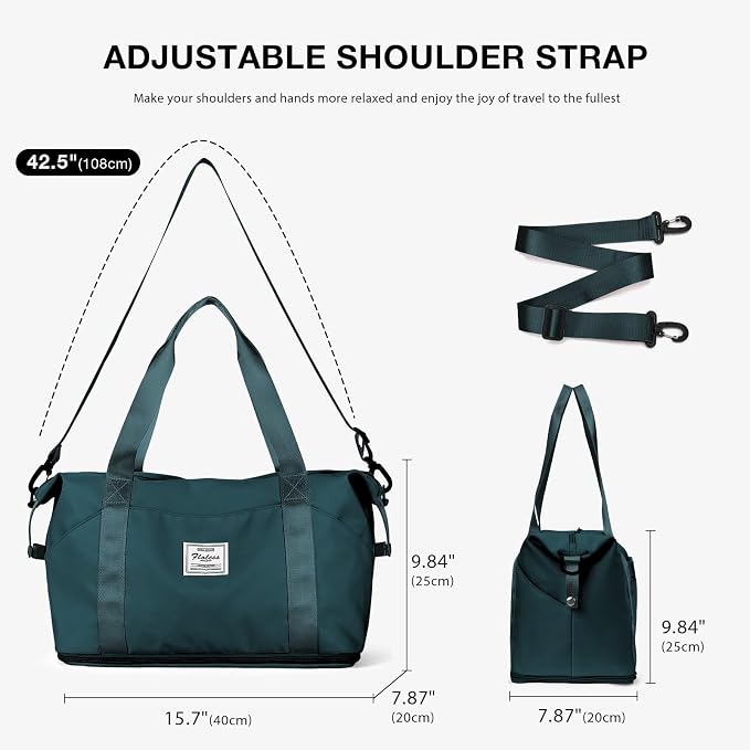 Travel Duffel Bag, Sports Tote Gym Bag, Shoulder Weekender Overnight Bag