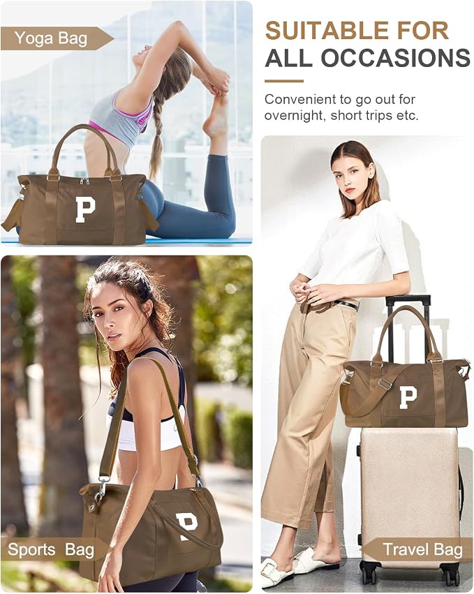 Birthday Graduation Gifts for Daughter, Initial Travel Duffel Bag Sports Gym