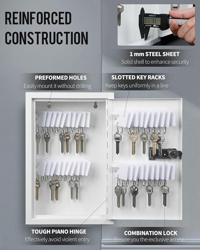 Uniclife 40 Position Slotted Key Cabinet