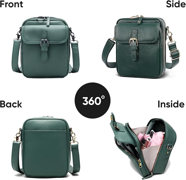 1060 Leather Crossbody Bags for Women Anti-Theft Vegan Purse