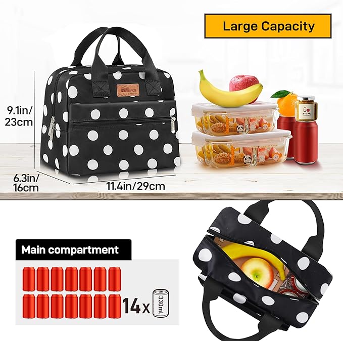 HOMESPON Insulated Lunch Bag for Women Men Lunch Box Cooler Lunch Tote for Work