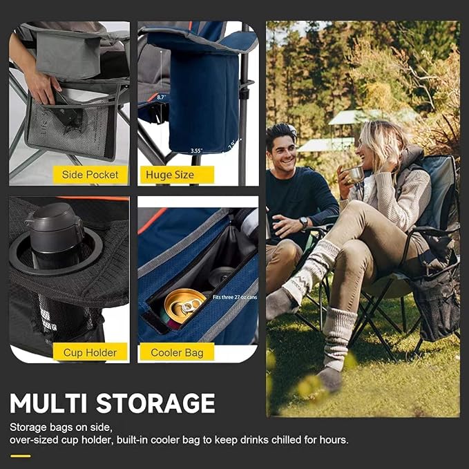 FAIR WIND 2 Pack Oversized Fully Padded Camping Chair