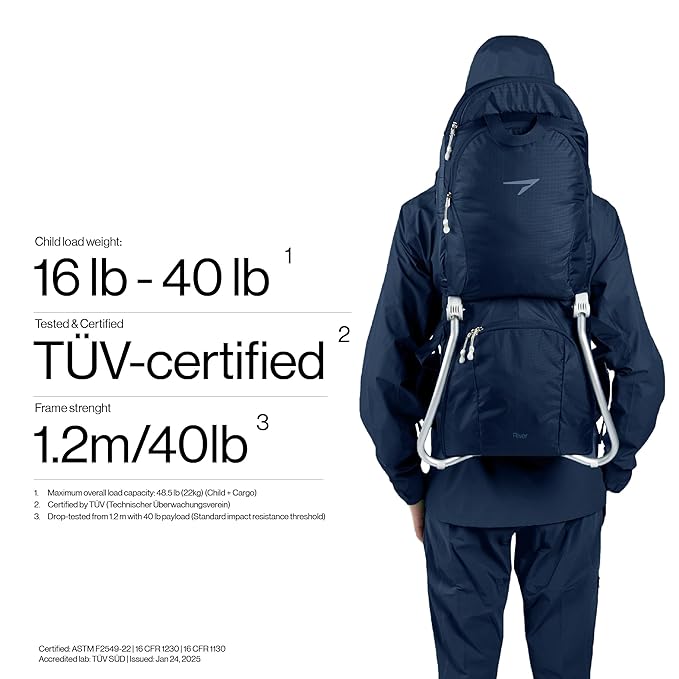 Vandra™ River - Scandinavian Hiking Baby Carrier Backpack - Gravity Lock™