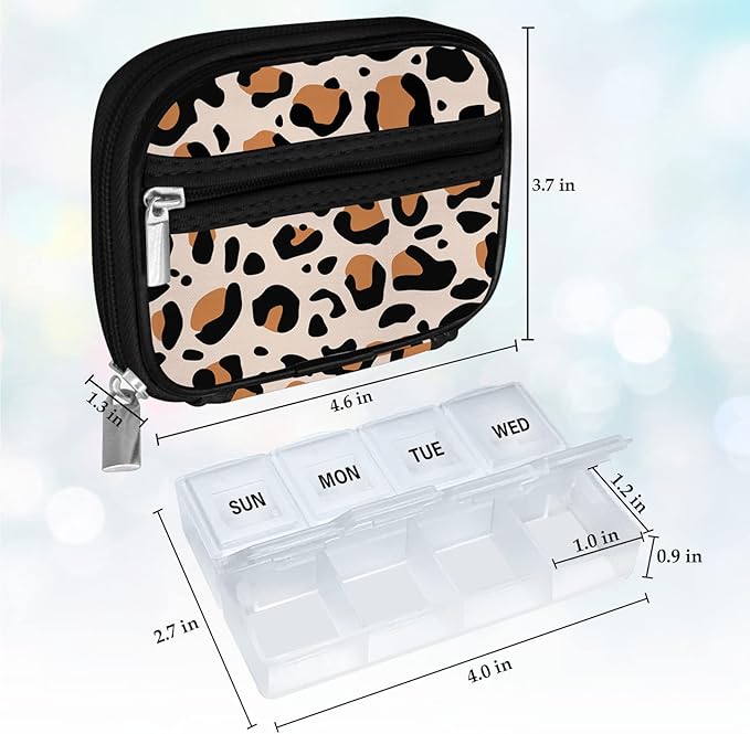 Serfeymi Weekly Travel Pill Organizer Pill Case