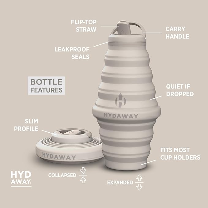 HYDAWAY 25oz Collapsible Water Bottle
