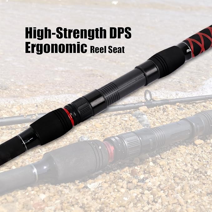 Fiblink Surf Spinning Fishing Rod 2-Piece/3-Piece Carbon Fiber Travel Fishing