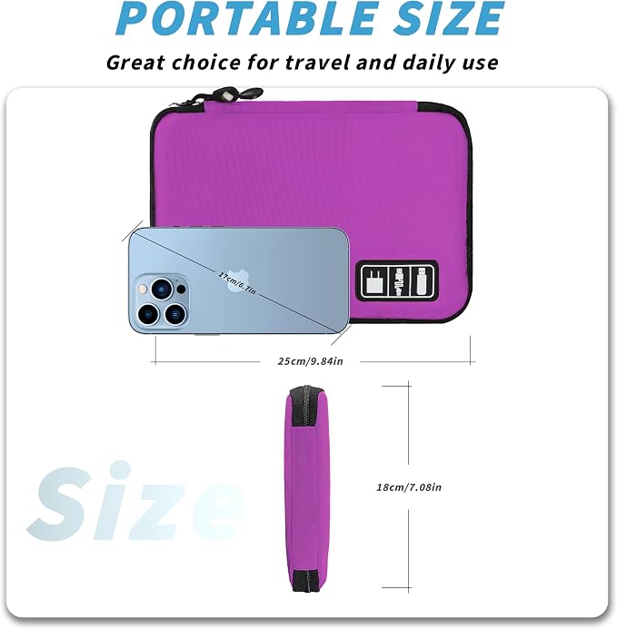 Electronics Organizer, Travel Cord Organizer Pouch, Portable Cable Organizer