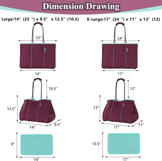 QOGiR Neoprene Multipurpose Beach Bag Tote
