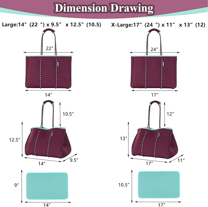QOGiR Neoprene Multipurpose Beach Bag Tote