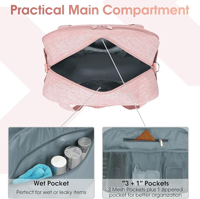 Narwey 18" Carry on Bag with Laptop Compartment 14 Inch Travel Duffel Bag