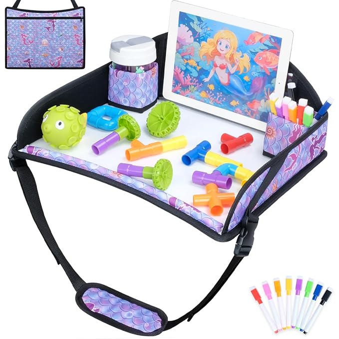 COOLBEBE Kids Travel Tray for Toddler Car Seat, Travel Tray for Airplane