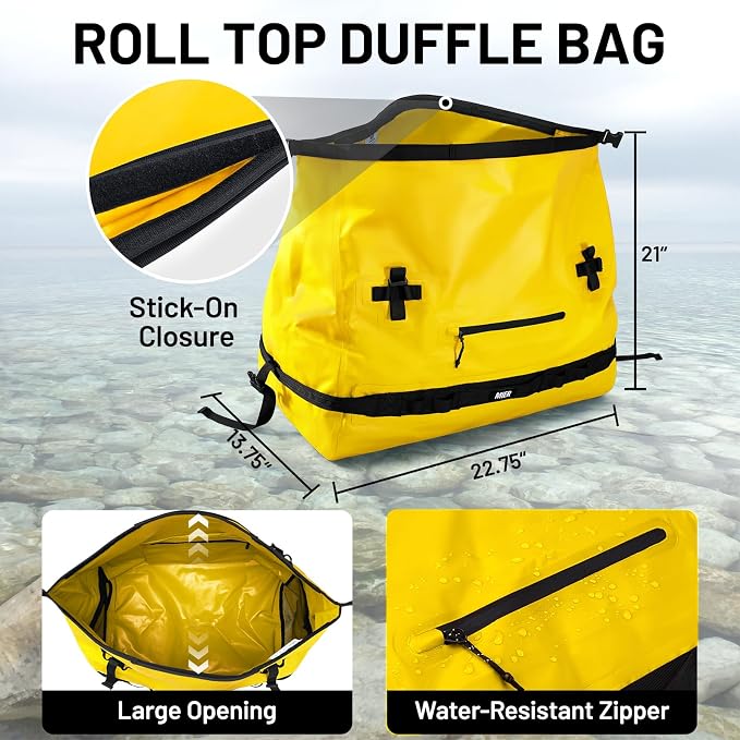 MIER Large Waterproof Duffel Bag Rolltop Dry Backpack Duffle Bags