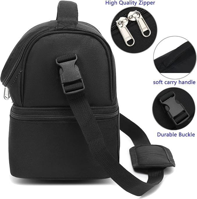 FlowFly Double Decker Cooler Insulated Lunch Bag Large Tote