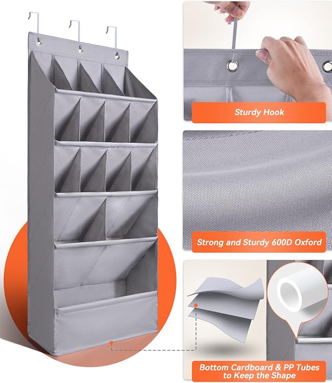 FENTEC 1 Pack Over-the-Door-Shoe-Organizers, Hanging Shoe Organizers