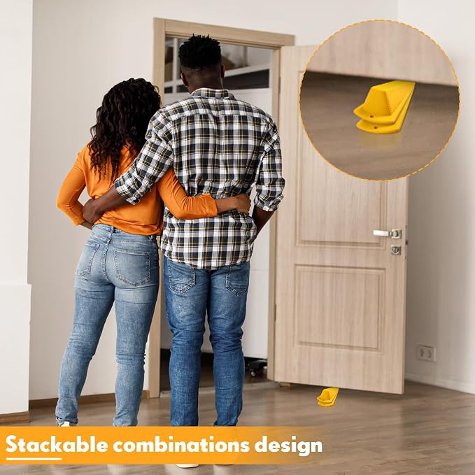 Frienda 12 Pcs Jumbo Door Stoppers Heavy Duty Door Stopper Tall up to 2inch