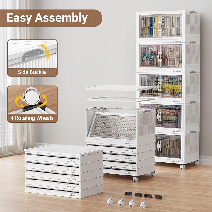 BROVIEW 400Qt Stackable Storage Bins