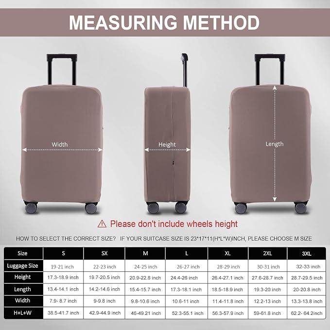 Travel Luggage Cover Suitcase Protector Scratch-Resistant Fit 19-31 Inch