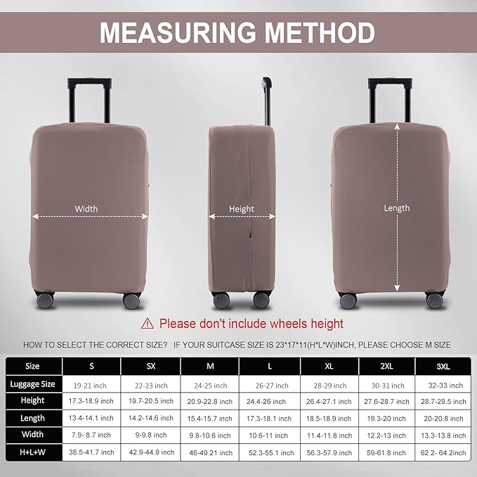 Travel Luggage Cover Suitcase Protector Scratch-Resistant Fit 19-31 Inch