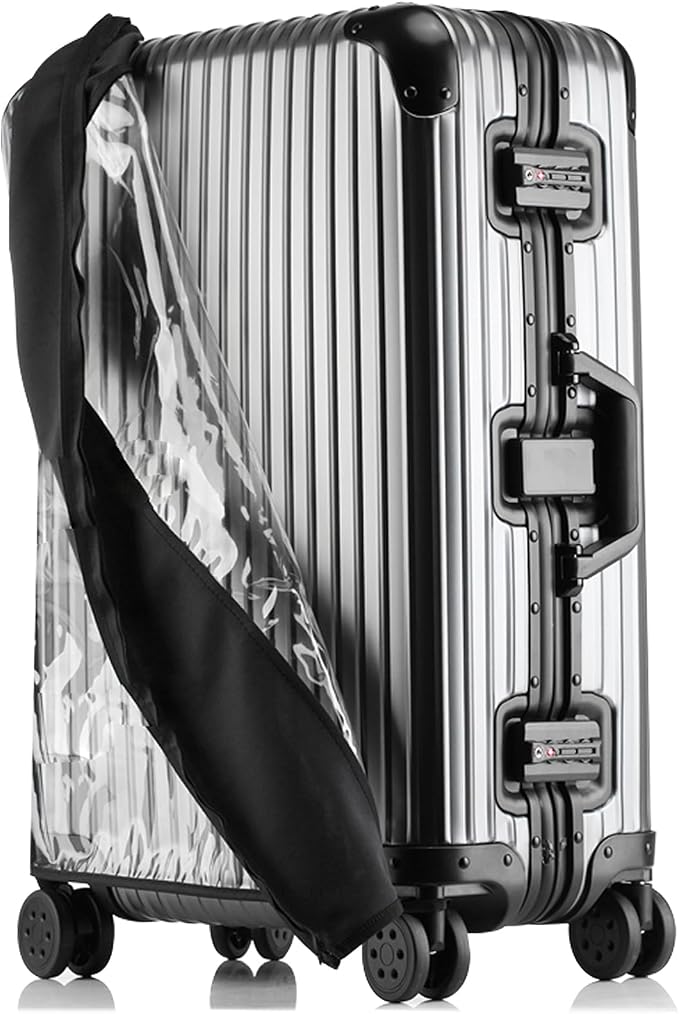 Transparent PVC Suitcase Cover, No Disassembly Required Clear Luggage Protector