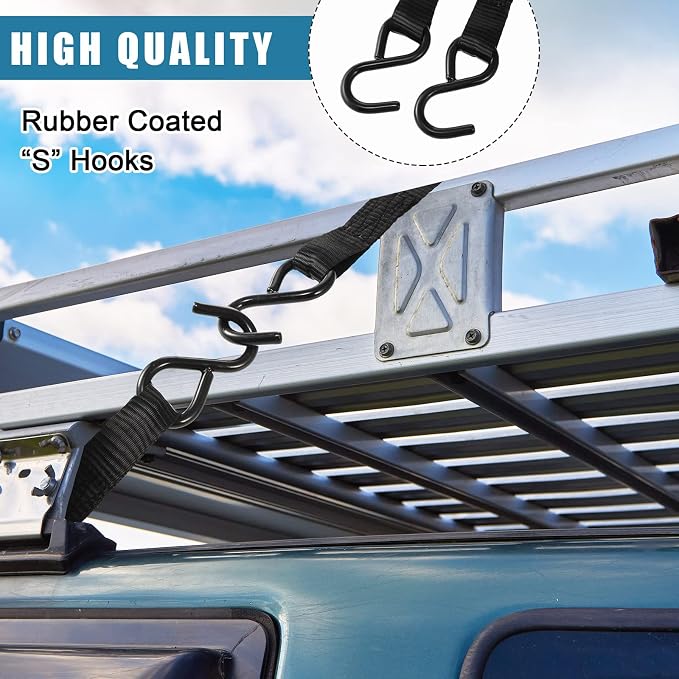 16 Pcs Cambuckle Tie Down Straps 1763lbs Break Strength Securing Straps 1'' x