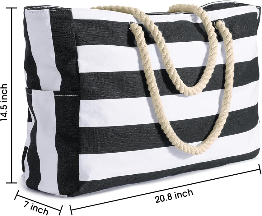 Becokan Beach Bag Large Beach Tote Bag