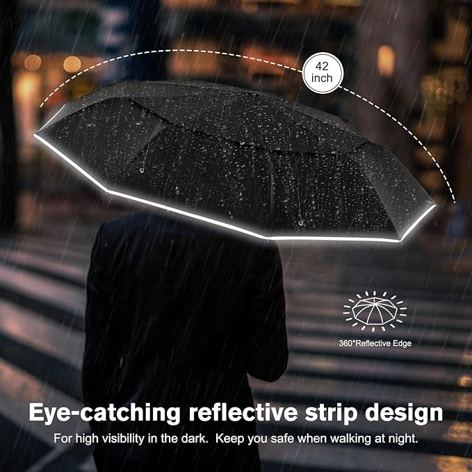 G4Free 42 Inch Eco Windproof Folding Umbrella
