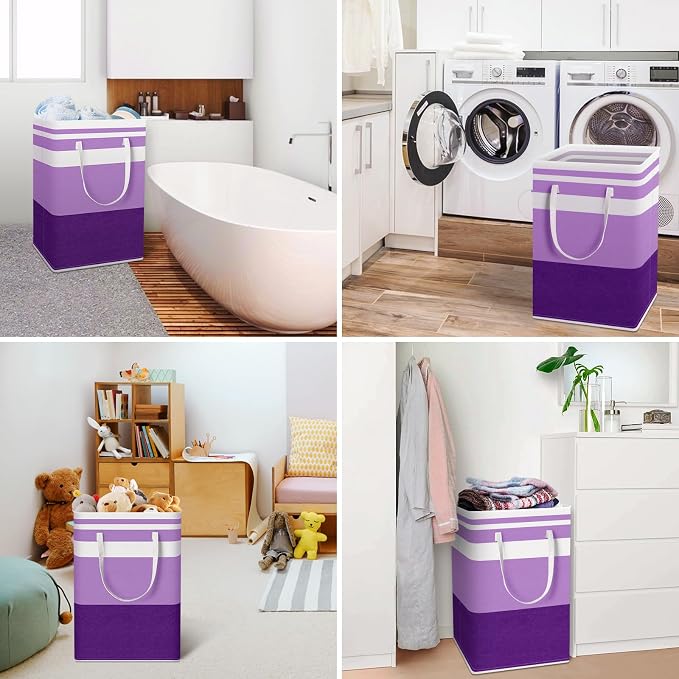 HomeHacks 2 Pack Large Laundry Baskets, Waterproof, Freestanding Laundry Hampers