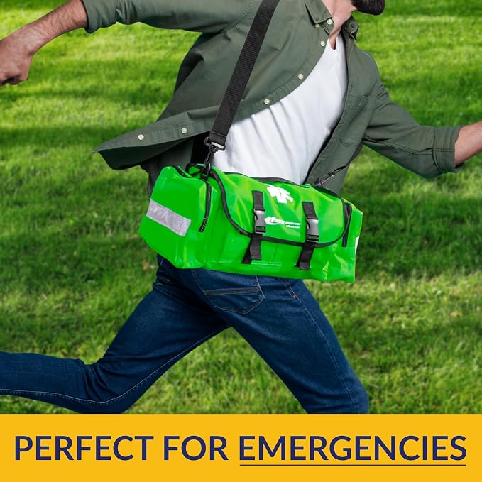 First Aid Kit - Fully Stocked Portable Reflective Bag -First Responder