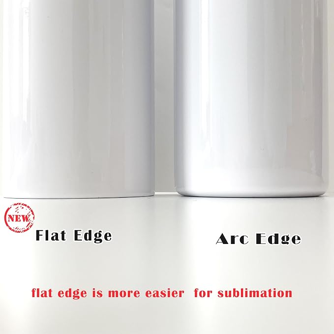 25pack 20oz flat edge sublimation tumblers ，White skinny insulated Sublimation tumbler Straight Cups with Individual Gift Box, Silicone Bottom Polymer Coating for Heat Transfer （25pack 20oz）