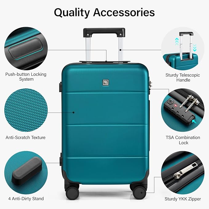 Hanke 3 Piece Hard Shell Luggage Sets