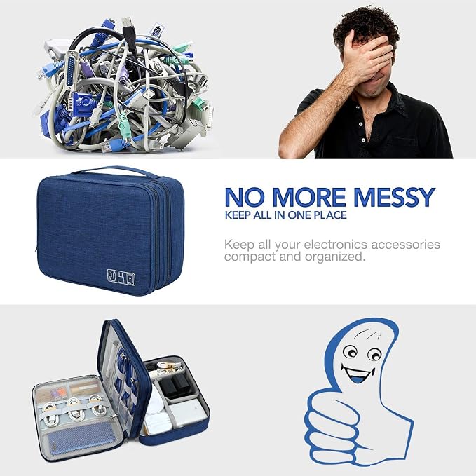 Electronics Organizer, OrgaWise Electronic Accessories Bag Travel Cable