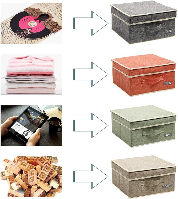 YueYue Small 4 Pack Fabric Stroage Box